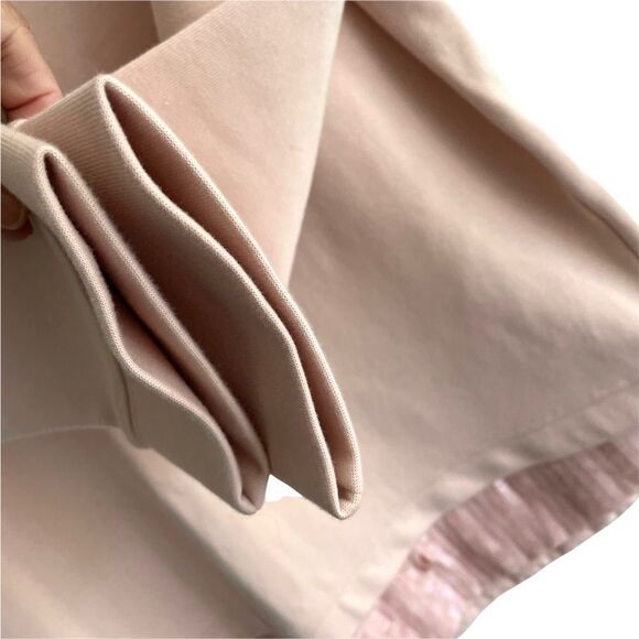 (SOLD) J. CREW Crew Neck 3/4 Sleeve Sequin Trim Sweatshirt Top Pink M - Picture 10 of 12